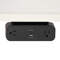 DuoMount power strip in back