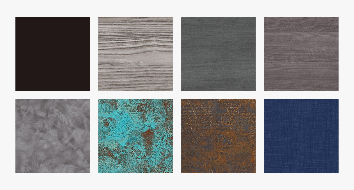 Custom Laminate desktop samples for choosing a laminate desk