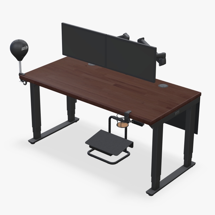 UPLIFT 4-Leg standing desk for heavy duty gaming sessions.