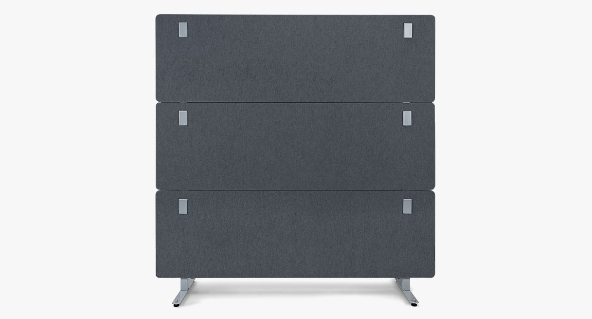 OneWall Mobile Acoustic Office Partition is dark gray
