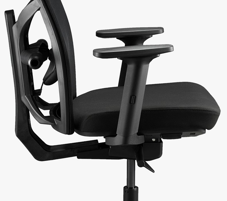 The synchro-tilt adjustable mechanism on the Facet Ergonomic Chair