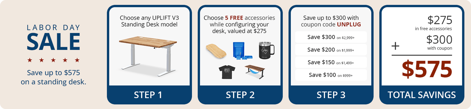 Save up to $575 on a Standing Desk