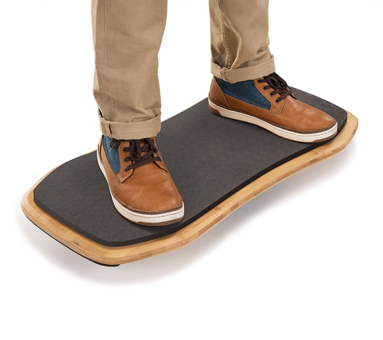 Attach the Comfort Mat to the top of your Motion-X or Rocker-X Board to experience extra anti-fatigue support and comfort