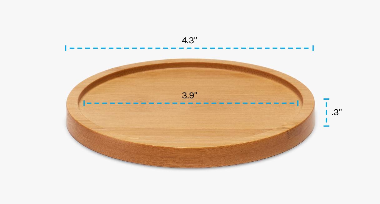 The coaster's 3.9" inner diameter accommodates most large coffee mugs, cups, and drinking containers