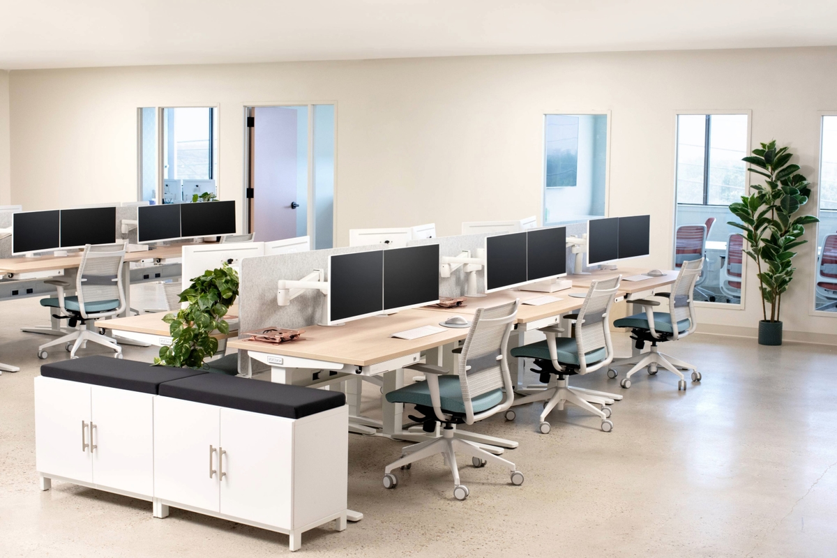 Legendairy Milk business office designed by UPLIFT Desk design services