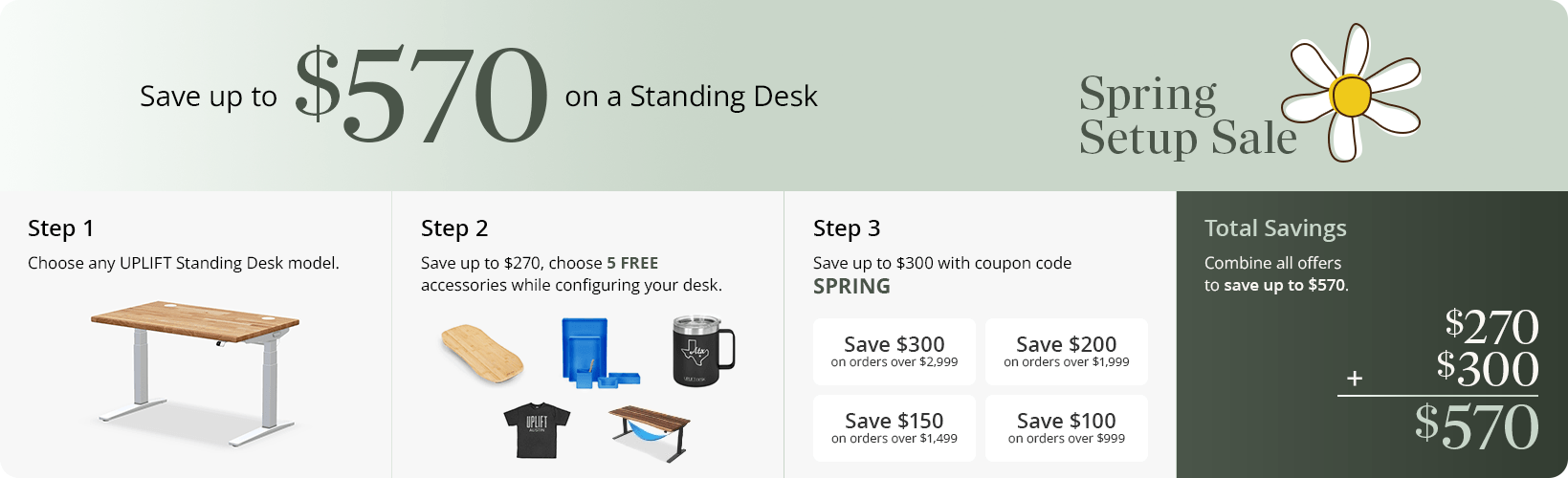 Spring Setup Sale Save up to $570 on a Standing Desk