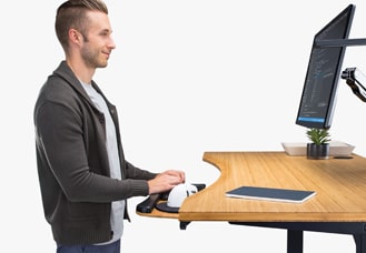 Big Standard Keyboard Bamboo Tray System hover image