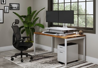 2-Drawer Narrow File Cabinet with Seat hover image