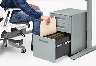 3-Drawer Square File Cabinet hover image