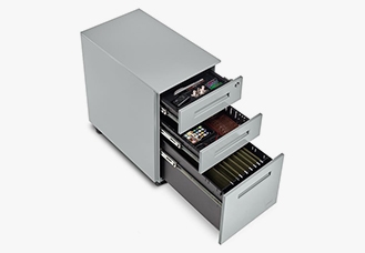 3-Drawer Narrow Square File Cabinet hover image