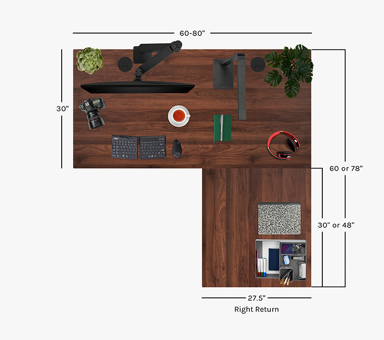 L-Shaped desktop size infographic