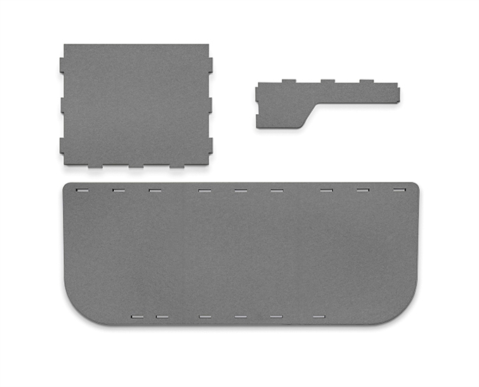 All of the pieces of the Acoustic Phone Booth