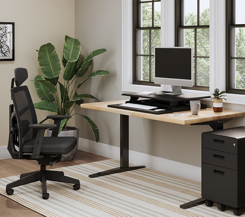 2-Leg Seated Side Table with Facet Chair