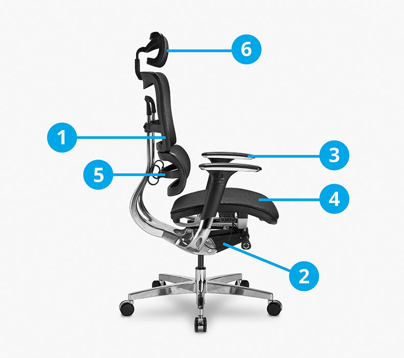 Intuition Chair feature infographic