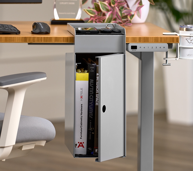 Hanging Storage Cubby keeping books and items tucked away but still within reach