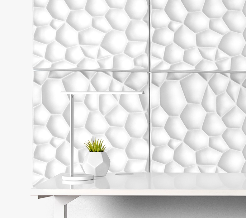 Closeup of a 3D Cellular Acoustic Wall Panel