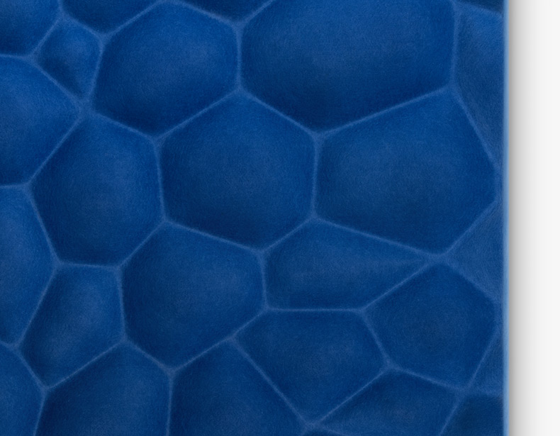 Blue 3D Cellular Acoustic Wall Panel