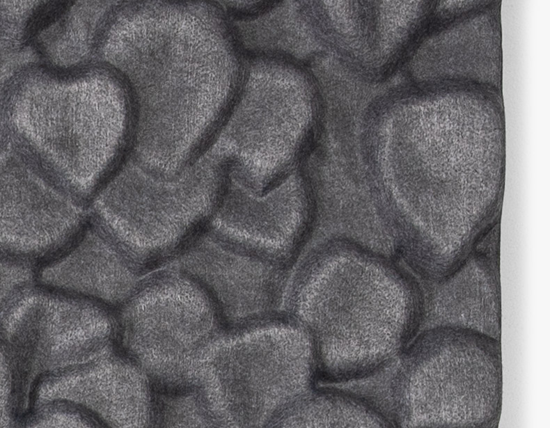 Closeup of 3D Pebbles Acoustic Wall Panels