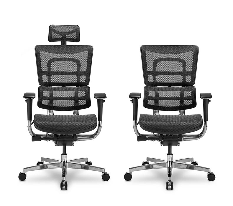 The highly adjustable Intuition Ergonomic Chair with and without headrest