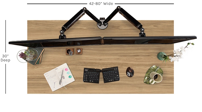 UPLIFT V2 Custom Laminate Standing Desk with Fawn Cypress and Catalina Desktops