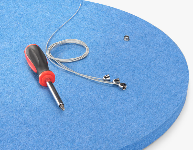 Circular Acoustic Wall Panel installation