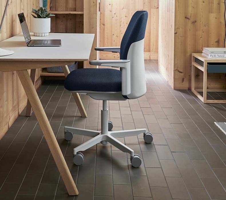 An ergonomic Humanscale Path Task Chair in a home office environment