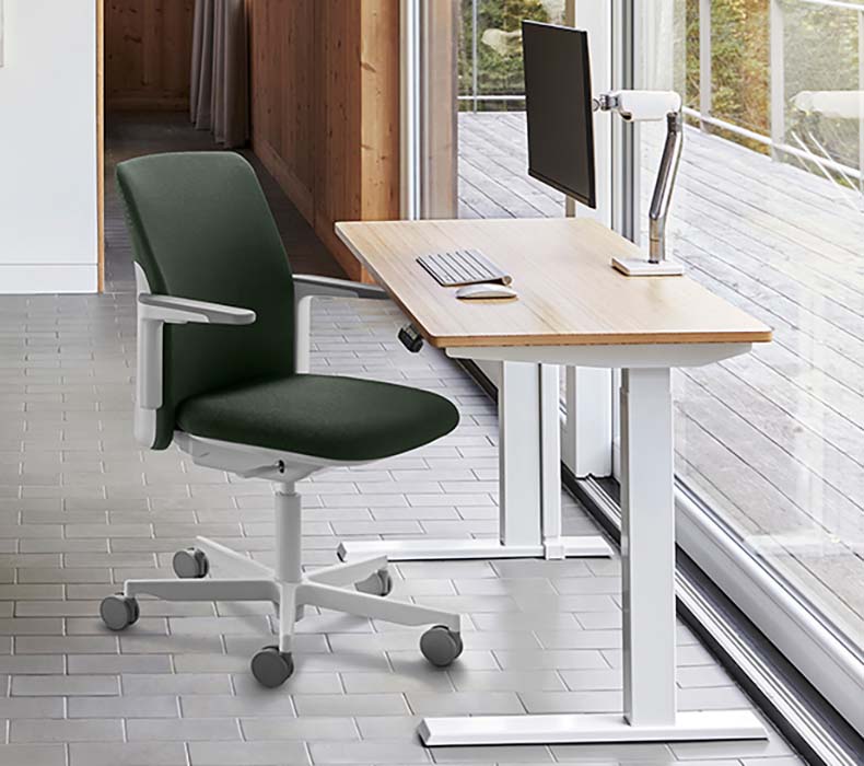 An eco-friendly Humanscale Path Task Chair in an office environment