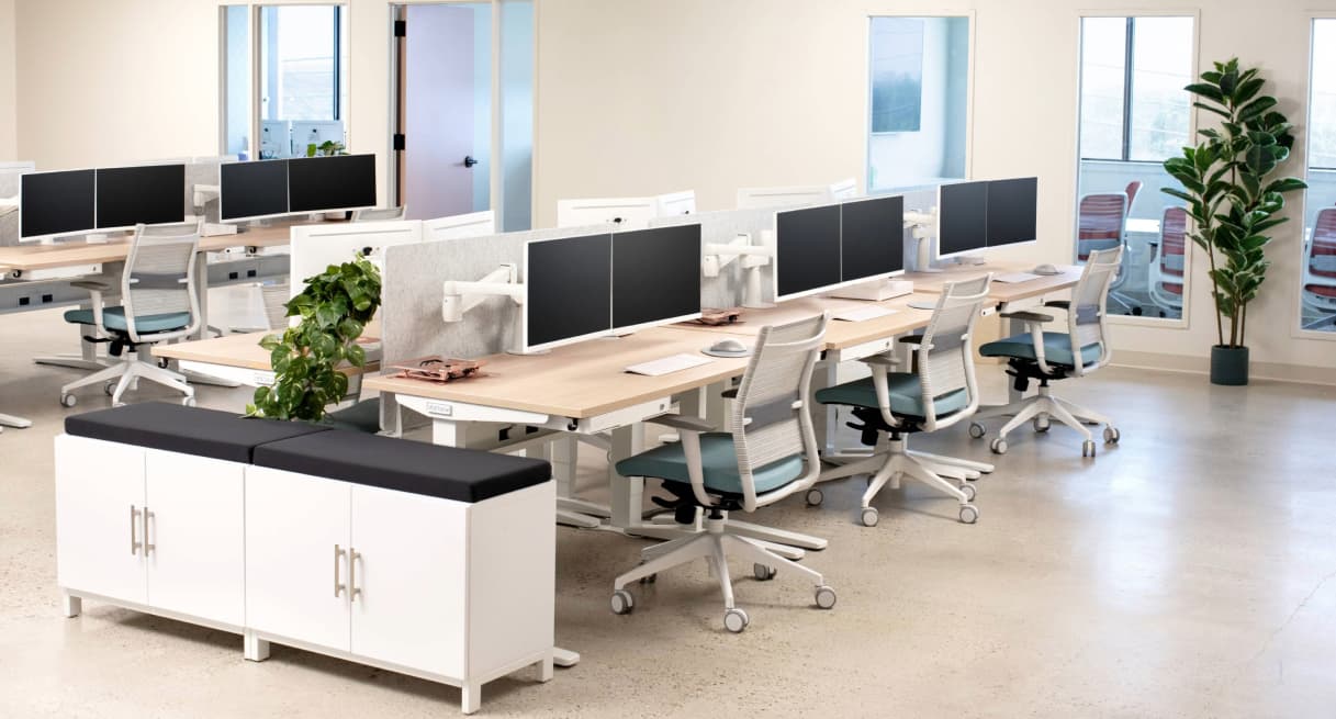 Legendairy Milk office renovated with UPLIFT Desk products