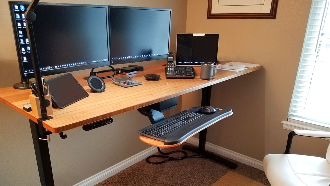 uplift bamboo standing desk