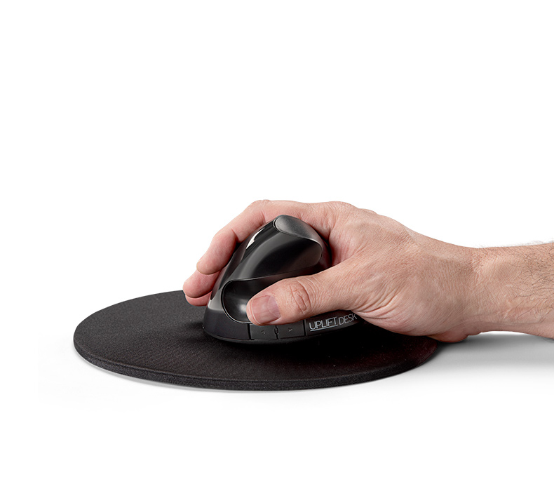 desk and ergonomic mouse